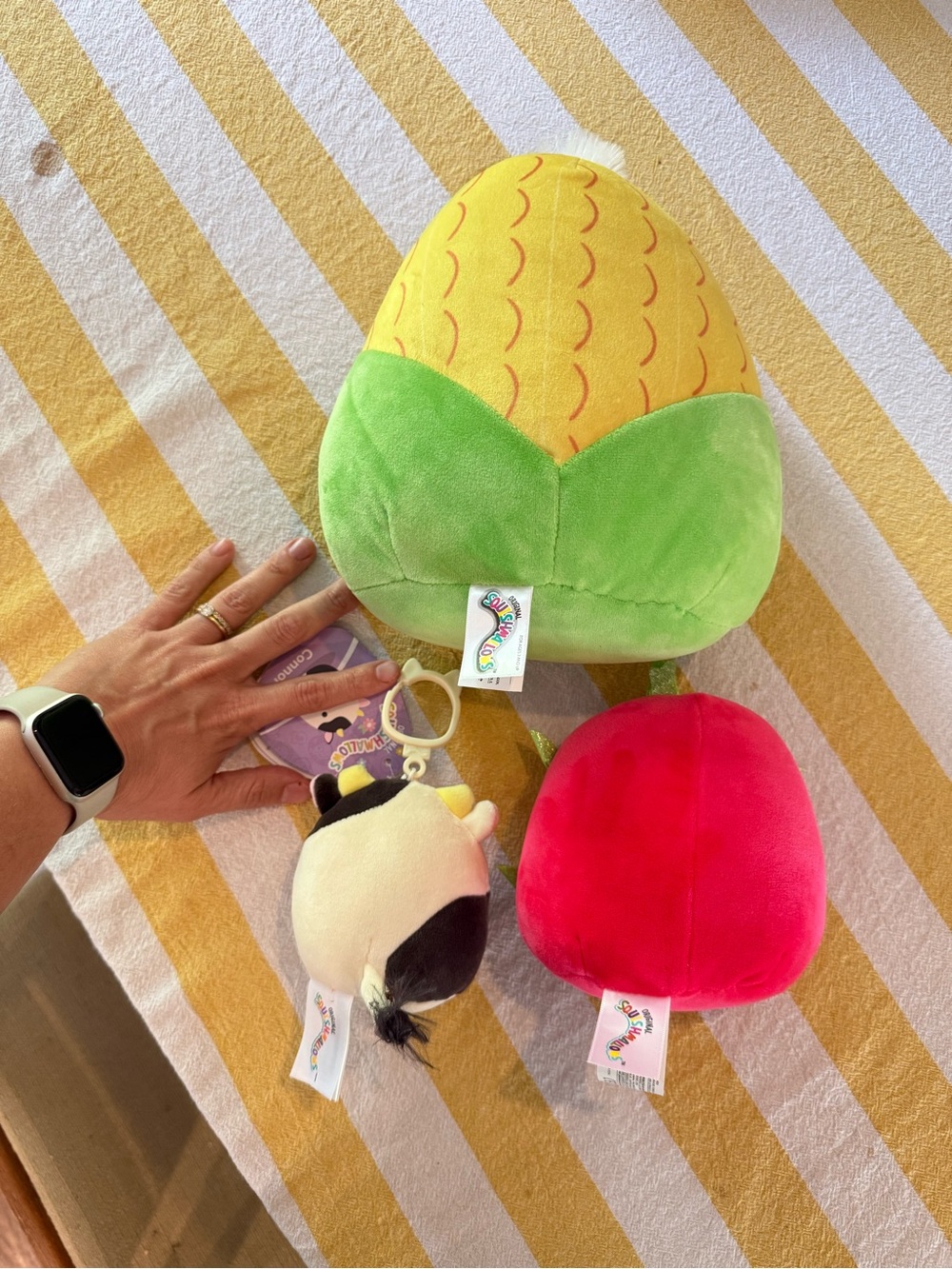 Squishmallow bundle - Corn, Dragonfruit, and Cow keychain NWT - Picture 3 of 3